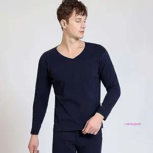 남성 베이직 이너웨어 내복 브이넥 3컬러 상하의세트klm760