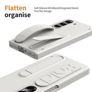 삼성 갤럭시 Z 폴드 7 6 5 4 3 5G용 힌지 손목 밴드 홀더 케이스 (S펜 슬롯 포함) Z 폴드 6용 스크린 강화