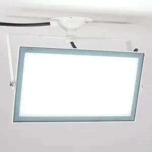 사각 LED투광기 화이트_W2 100W 노출 주광 KC in-418506실외 캠핑 공장용조명 창고 작업등 야간 야간등