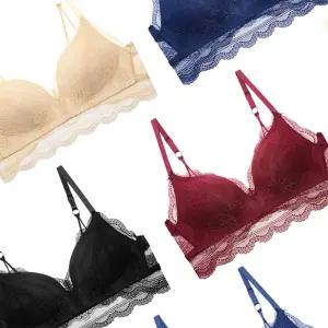프리미엄 레이스 포인트 푸쉬업 브라여성속옷 언더웨어 빅사이즈 노와이어 브라렛