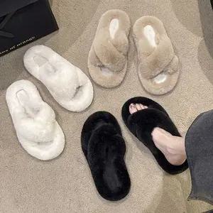 여자 XJT875K2 여행 털 여자 해외 크로스 공항 패션 슬리퍼