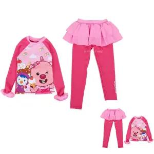 상하 스위트 아동 하의 캐릭터 뽀로로 상의 수영복 래쉬가드 레깅스 세트