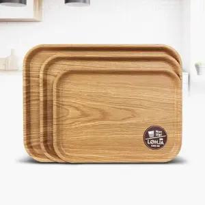 논슬립사각쟁반 서빙트레이 나무 커피 미니엔틱 식당 우드트레이 쟁반