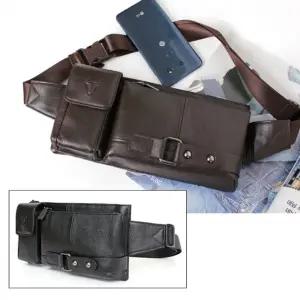 HOE 소가죽 힙색 캐주얼 여행보조 슬링가방 크로스백 IRq1+6epN