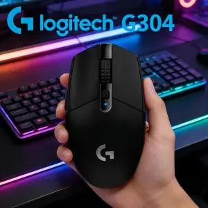 호환 로지텍 호환 G304 LIGHTSPEED 무선 게이밍 마우스 HERO 12K 센서 12000 DPI 6개 프로그래밍 가능 버튼