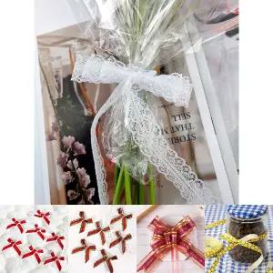 레이스 리본끈 화이트/공예/업소/가게/매장/다이어리/기념일/꽃/답례품/크리스마스/데코/장식/꾸미기/아동