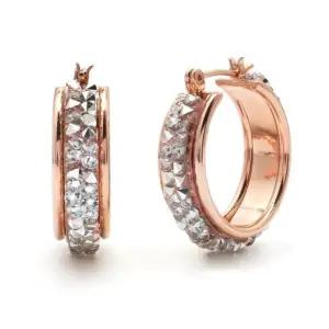 후프 크리스탈 원터치 원석 오스트리아정품스톤 링귀걸이 로즈골드 [f134CE4]