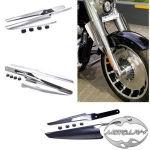 할리 소프테일 팻보이 FLFB 114 2018-2024용 오토바이 블랙 포크 프론트 윈드 배플 디플렉터 트림