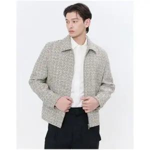 질스튜어트뉴욕 맨 핫플특가 베이지 짜임 코튼혼방 점퍼 WYJU4A001I21197368