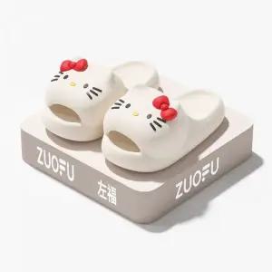 키티 통굽슬리퍼 학교 거실화 여성 룸 사무실 편한 실내