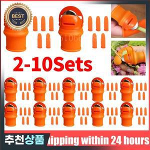 손가락 보호대 실리콘 엄지 절단 칼 기어 야채 수확 핀칭 식물 블레이드 가위 장갑