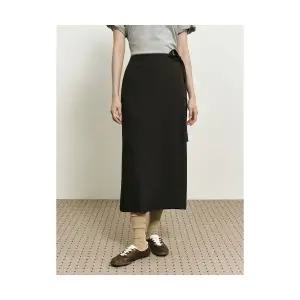 매장정품 빈폴 BEANPOLE LADIES [B. my] 리본 디테일 H라인 롱 스커트 브라운 (BF5827N01D) BF5827N01D 654