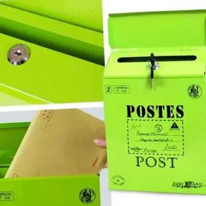 스틸 우편함 빈티지 인테리어 우체통 벽걸이 우편함 가정용 우편물 보관함