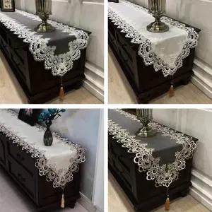 레이스 테이블 장식 러너 식탁보 콘솔 서랍 인테리어