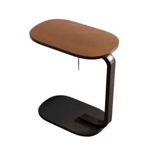 슬림 메이플 바퀴달린 높이조절 수납 노트북 보조협탁 사이드 테이블 베드