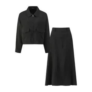 [탱커스]카라넥 포켓 집업 자켓 롱 스커트 셋업 TY1OP005L0 _P418976106