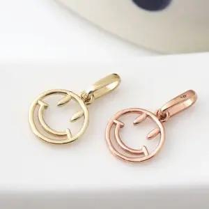 (다올)14K GOLD 스마일 펜던트 라운드 링 목걸이