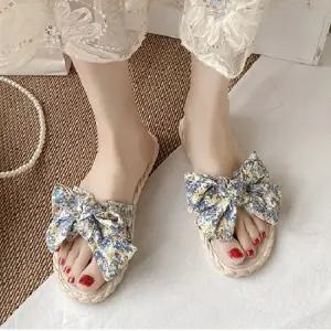 꽃무늬 여름 슬리퍼 인기 데일리 여자 리본 슈즈 샌들