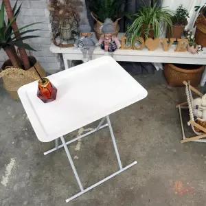 폴딩 탁자 접이식 사각 화이트 사이드테이블