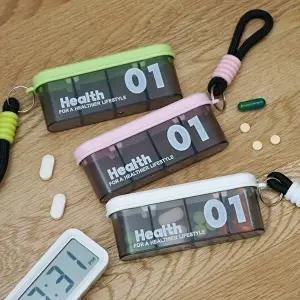 [셀러허브 생활리빙]이중 밀폐 미니 소분 휴대용 약보관함 약케이스 (46777510)