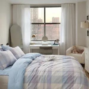 [롯데백화점]박홍근홈패션 블루캠퍼스 신학기 기숙사 세미마이크로 침구풀세트 싱글(S)