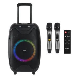 이동식 앰프 스피커 마이크 무선 2개 세트 버스킹 강의용 학원 학교 수업용 행사용 휴대용 캐리어 / 이동형 엠프 WISEKY600