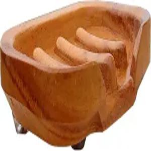 나자쿨 샤워용 바 비누 홀더 가장자리가 올라간 단단한 티크 나무 접시(미끄러짐 없음) 욕실용 배수 세이버