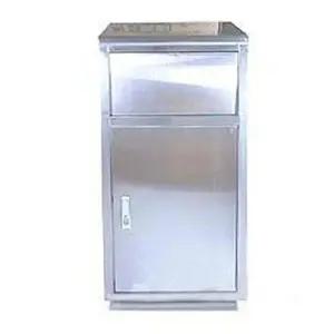 [하프클럽/셀러허브]스텐 쓰레기통 실외 실내 패스푸드 사각 휴지통 120L