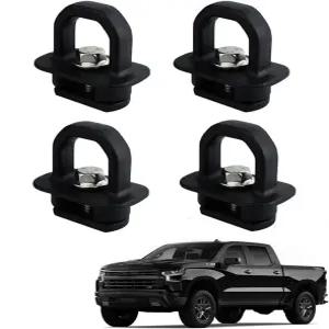 알리미니 4pc 타이다운 앵커 트럭 침대 사이드월 핏 2007-2023 쉐보레 실버라도/GMC 시에라 2015-2023