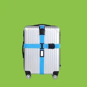 [콩심팥심]블루 여행용 러기지 스트랩 보호 잠금 밴드 캐리어고정끈