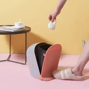 [하프클럽/셀러허브]커버 사무실 페달휴지통 공부방 5L 쓰레기 원룸 밀폐 예