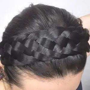 한복 땋은머리 헤어밴드 가체 머리띠 꼬임 올림머리 헤어소품