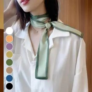 [신상오픈런]여성 실크 롱 스카프 트위스트 디자인 쁘띠 스타일 (32330393)