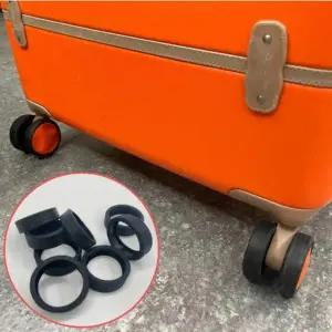 [셀러에이드]블랙 8개 실리콘 캐리어 바퀴 커버 덮개 휠커버 보호대 휠 슈즈