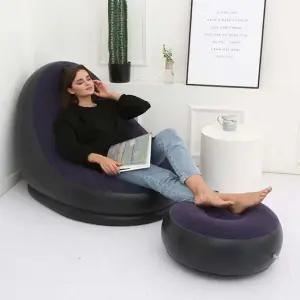 가정용 업소용 1인용 쿠션 에어쇼파 퍼플 쇼파 빈백