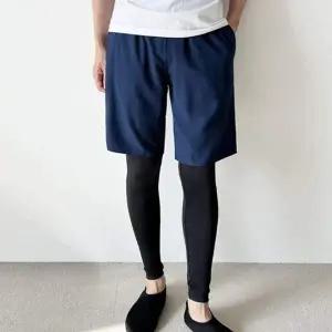 남자 래쉬가드 반바지 레깅스 세트 수영복 팬츠 남색 츄리닝바지