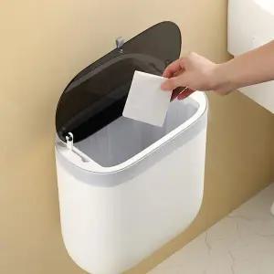 [하프클럽/셀러허브]화장실 휴지통 냄새차단 벽걸이 슬림 종량제 쓰레기통