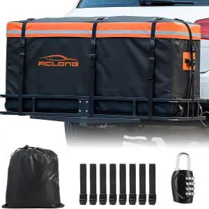 히치 마운트 화물 캐리어 가방 방수 소프트 쉘 20입방피트 바스켓 포함 트럭 픽업용 범용 8개의 강화