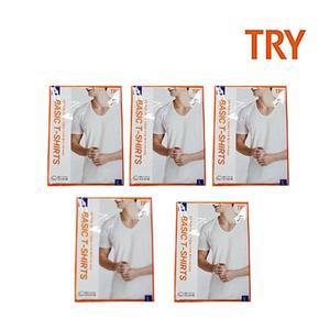 홈란쥬 남성용 트라이 기본반팔티 기본반팔런닝5p