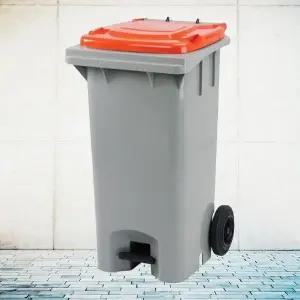 [하프클럽/셀러허브]음식물 쓰레기통 120L 페달형 자동상차 쓰레기통