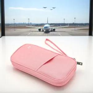 분실 걱정 끝 트레 핑크 여권지갑 RFID 케이스 여행용 보안 카드 항공권 여성 해외필수품 준비물 커플 가죽