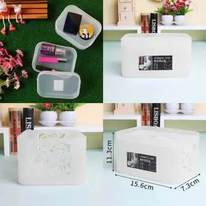 2p QIF085X7 휴대 로즈 화장품케이스 화이트 수납 정리함