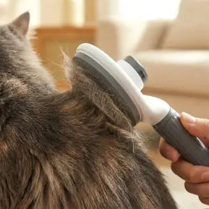 강아지 고양이 반려동물 원터치 펫 브러쉬 슬리커 털제거 빗