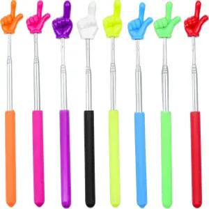 8개입 망원경식 교사용 포인터 교실용 미니 손가락 막대 학교 발표용 접이식 휴대용 (8가지 색상)