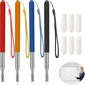 교실 수업용 접이식 화이트보드 텔레스코픽 포인터를 위한 Chinco 4피스와 교사 코치용 추가 펠트 닙