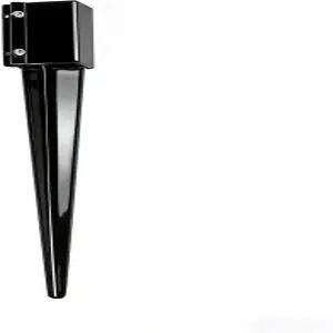 1팩 24인치 펜스 포스트 앵커 접지 스파이크 금속 블랙 파우더 코팅 24 x 4 인치 외경(내경 3.5 인치)