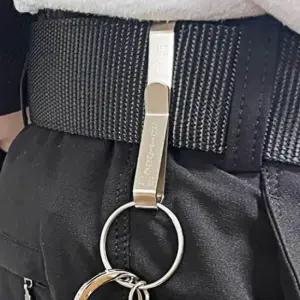 [패션] 고리 허리띠 남성 열쇠 열쇠고리 금속 벨트 클립 자동차 메탈 체인 키체인
