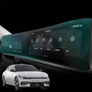 EV6 보호필름 내비게이션 파노라마 풀커버자동차네비 게이션 지문오염방지 긁힘 기스