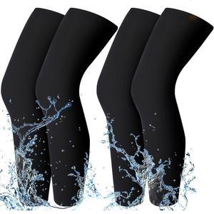 큐티크롭 2켤레 무릎 스키 플리스 소매 러닝 겨울 압축 남성용 스포츠 사이클링 보온 다리 농구공 워킹 워머 방수