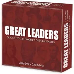 윌로우 크릭 프레스 위대한 리더들 최고의 명언 2026 데스크 캘린더 6.18 X 5.43 접착 바인딩이 있는 일일